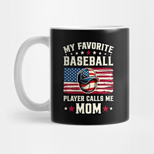 4th of July American Baseball Mom Mug